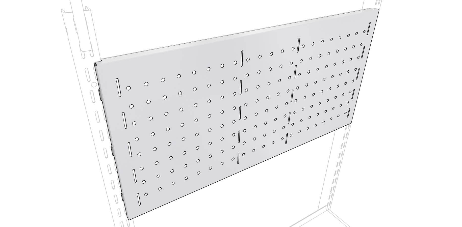 Перфорированная панель 596х160мм для гардеробной системы Титан GS