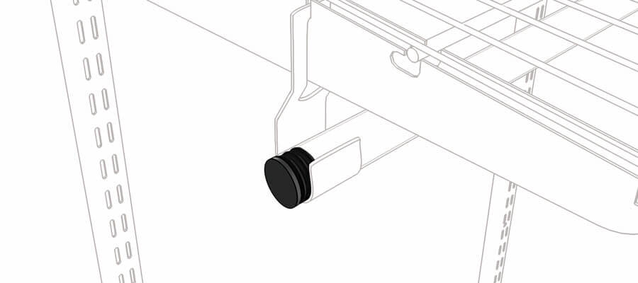 Комплект заглушек для перекладины для гардеробной системы Титан GS